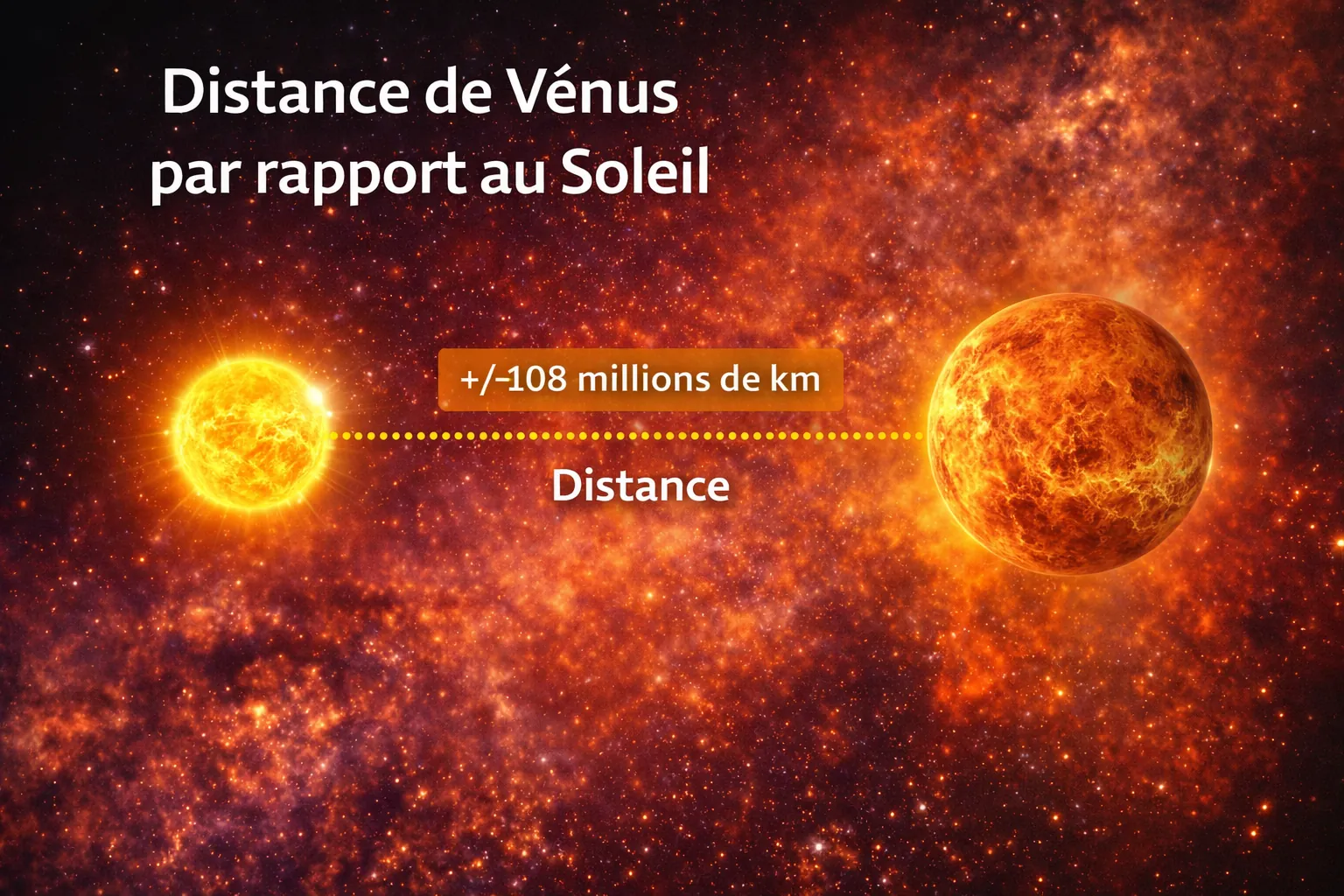 Distance de Vénus au Soleil