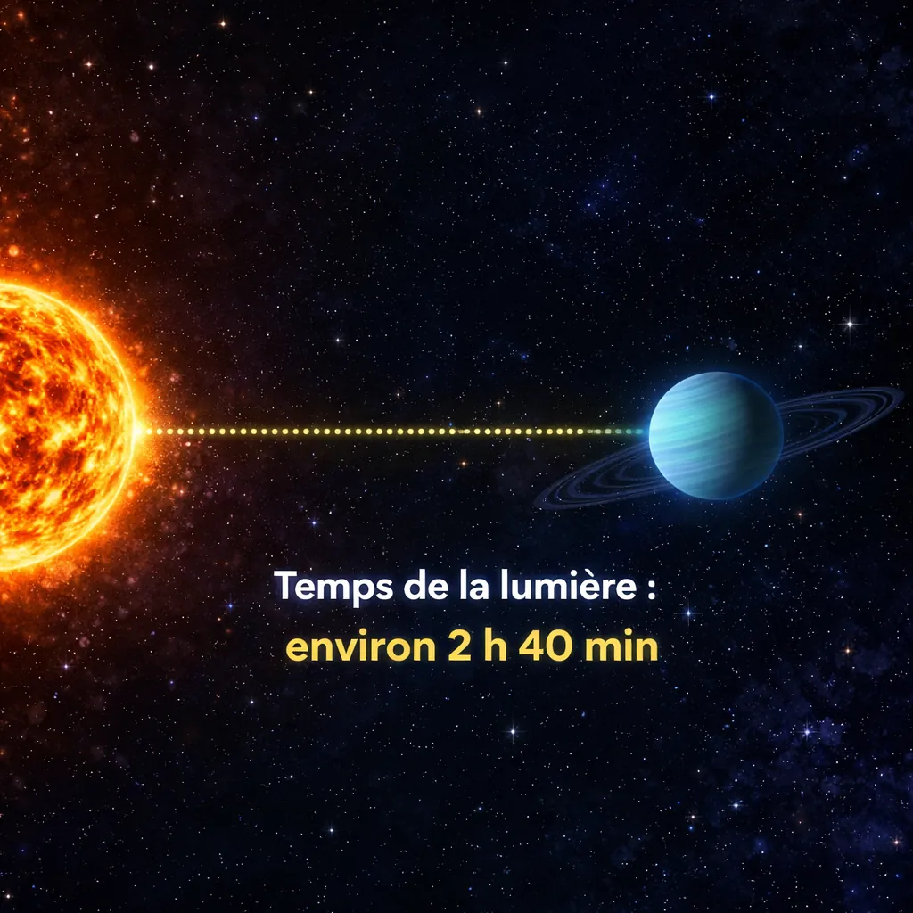 Temps de lumière jusqu’à Uranus